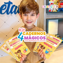 Novo KIT com 4 Cadernos de Caligrafia Mágicos Reutilizáveis Criativaê - Lançamento em Português