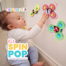 Spin Pop Criativaê - KIT de Brinquedos Giratórios Interativos (3 unidades)