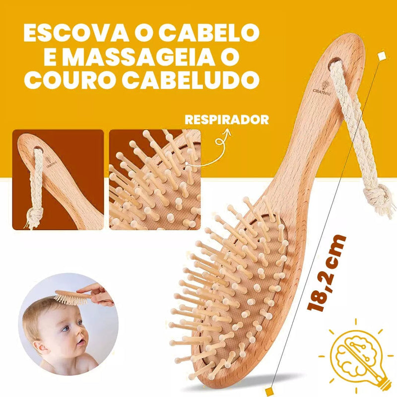 Coomfy - Escova de Lã Natural Super Macia para Bebês