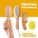 Coomfy - Escova de Lã Natural Super Macia para Bebês