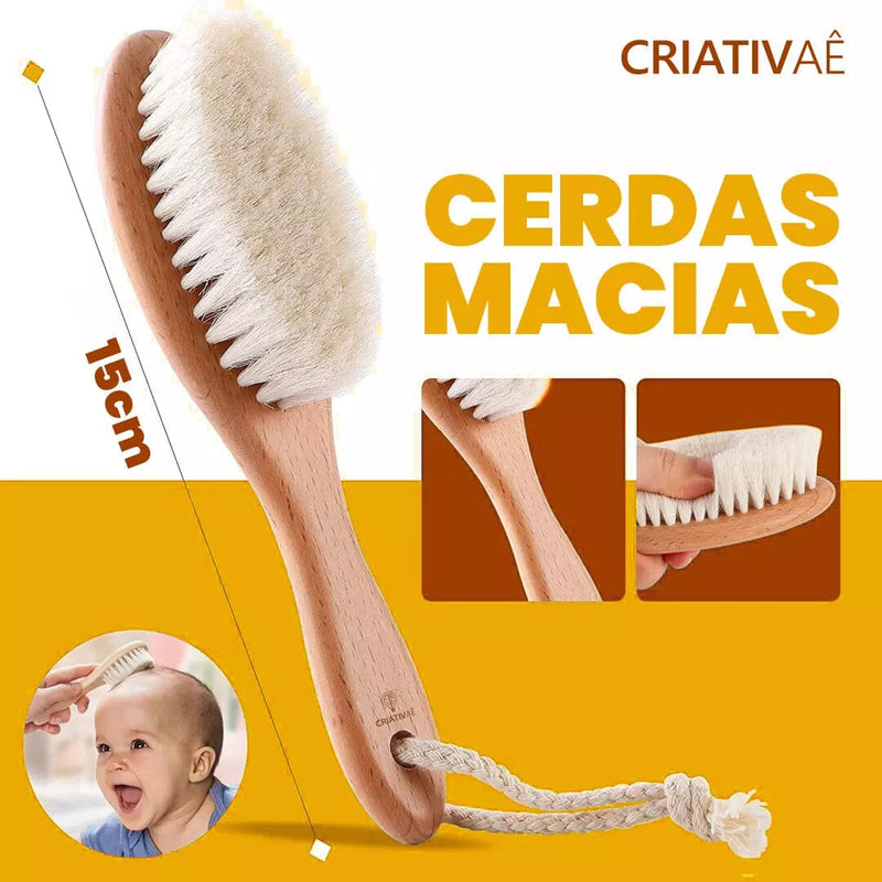 Coomfy - Escova de Lã Natural Super Macia para Bebês