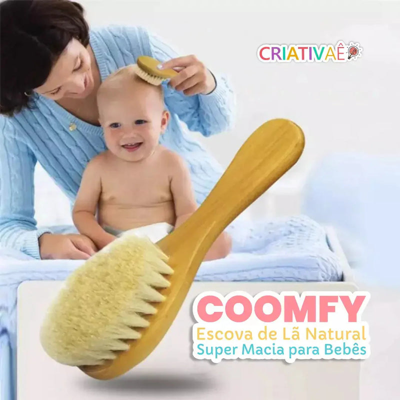 Coomfy - Escova de Lã Natural Super Macia para Bebês